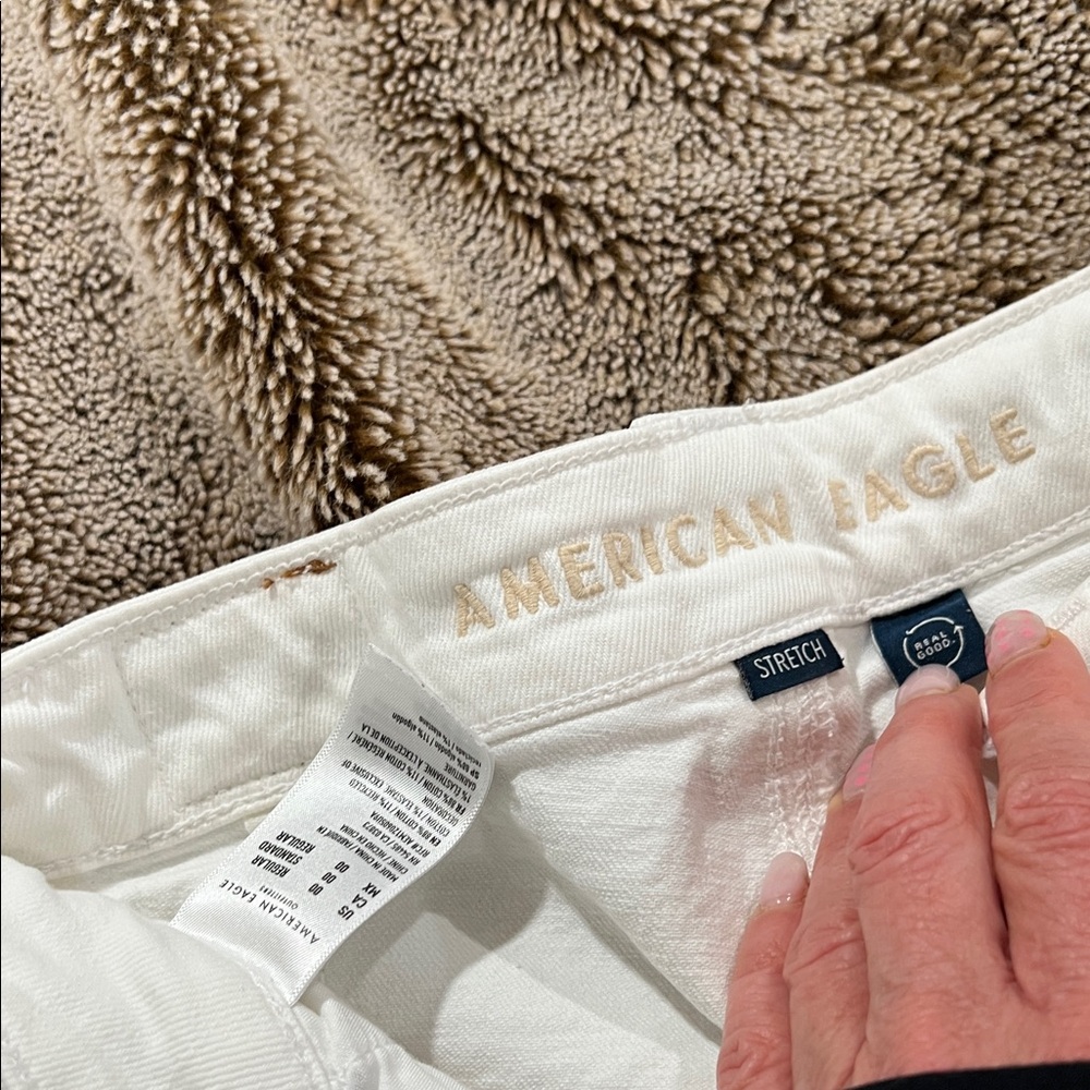 American Eagle Outfitters White Boot Cut Jeans